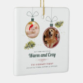 2写真ペッモダンツクリスマスホリデーカスタム セラミックオーナメント (右)