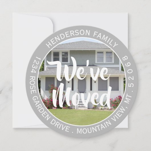 2写真ホームの新しい変更のアドレス移ユニーク動 案内状 (正面)