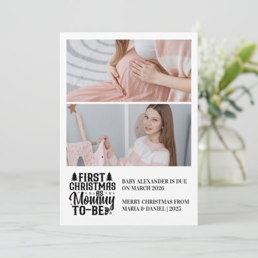 2写真ママはクリスマス妊娠になる シーズンカード (スタンド正面)