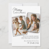 2写真ミニマルのクリスマス シーズンカード (正面)