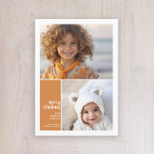 2写真ミニマルクリスマステラコッタ シーズンカード