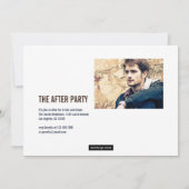 2写真モダンの卒業発表 招待状 (裏面)