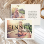 2写真モダンの卒業発表 招待状