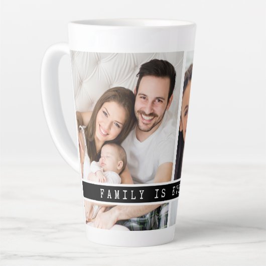 2写真モダンコラージュ家族は全引用文 カフェラテマグ (左アングル)