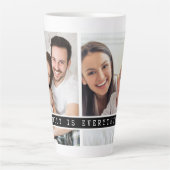 2写真モダンコラージュ家族は全引用文 カフェラテマグ (正面)