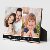 2写真モダンコラージュ家族は全引用文 フォトプラーク (側面)