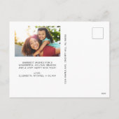 2写真モダンハッピーホリデーズクリスマス シーズンポストカード (裏面)