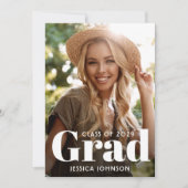 2写真モダンバーチャル卒業パーティー 招待状 (正面)