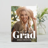 2写真モダンバーチャル卒業パーティー 招待状 (スタンド正面)