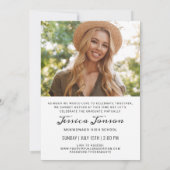 2写真モダンバーチャル卒業パーティー 招待状 (裏面)