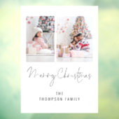 2写真モダン名スクリプトメリークリスマス ウィンドウサイン (シート3)