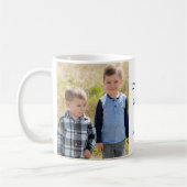 2写真モダン愛あなたパパ父の日の贈り物 コーヒーマグカップ (左)