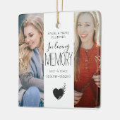 2写真モダン愛するメモリのクリスマスツリー セラミックオーナメント (左)