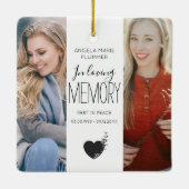 2写真モダン愛するメモリのクリスマスツリー セラミックオーナメント (裏面)