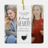 2写真モダン愛するメモリのクリスマスツリー セラミックオーナメント (正面)