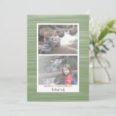 2写真モダン抽象芸術(白縁ど緑) シーズンカード (スタンド正面)