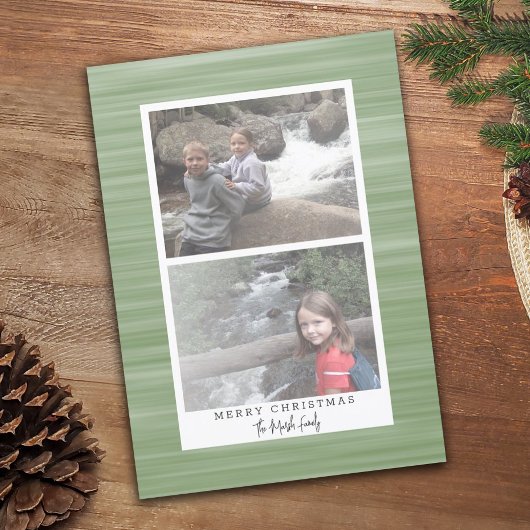 2写真モダン抽象芸術(白縁ど緑) シーズンカード