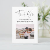 2写真モダン書道結婚のサンキューカード サンキューカード (スタンド正面)