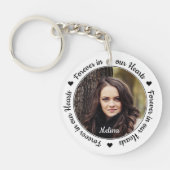 2写真モダン永遠に私たちのハートキー キーホルダー (正面)