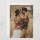 2写真モダン結婚式の日付の保存 セーブザデート (裏面)