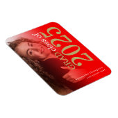 2写真モダン赤金ゴールド2025卒業アナウンスメ マグネット (右側)