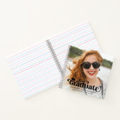 2写真モダン院生メッセージと署名 ノートブック (内部)