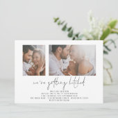 2写真モダンGetting Hitched結婚's 招待状 (スタンド正面)