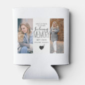 2写真モダンLoving Memory Tribute 缶クーラー (裏面)