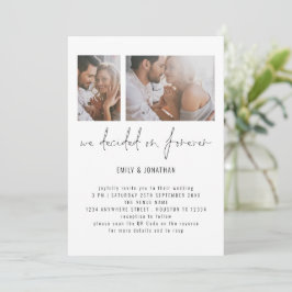 2写真モダンQRコードロマンチック結婚ズ 招待状