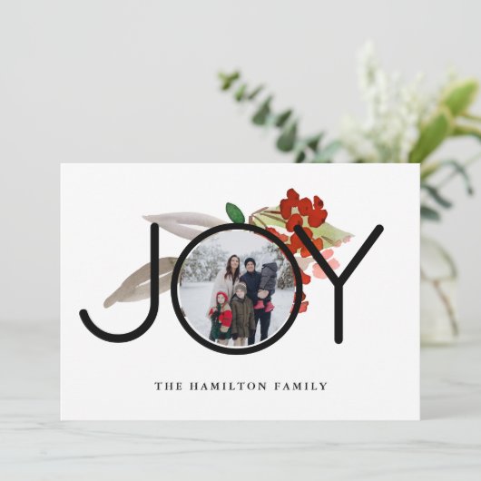 2写真ユニーク喜びメリークリスマス シーズンカード (スタンド正面)