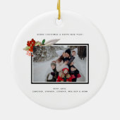 2写真ユニーク喜びメリークリスマス セラミックオーナメント (裏面)