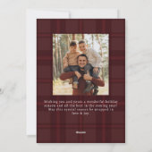 2写真レトロクリスマスプレッドグリーティング シーズンカード (裏面)