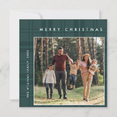 2写真レトロクリスマスプレッドグリーティング シーズンカード (正面)