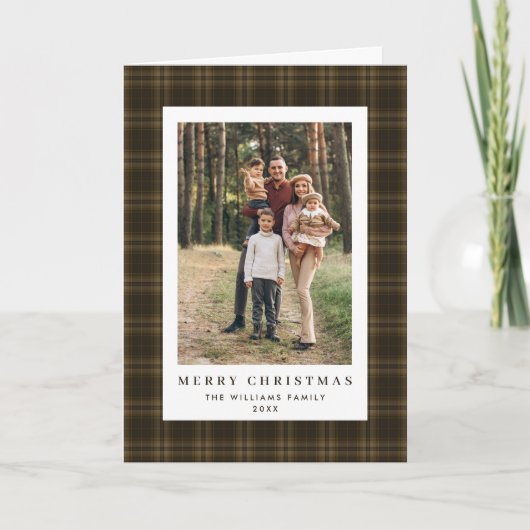 2写真レトロクリスマスプレッドグリーティング シーズンカード (正面)