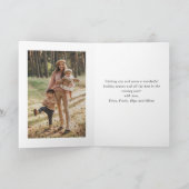 2写真レトロクリスマスプレッドグリーティング シーズンカード (内部)