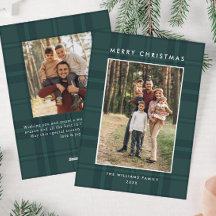 2写真レトロクリスマスプレッドグリーティング