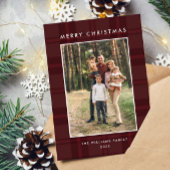 2写真レトロクリスマスプレッドグリーティング シーズンカード