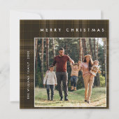 2写真レトロクリスマスプレッドグリーティング シーズンカード (正面)
