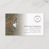 2写真ロゴQRコードドローン操作子 名刺 (正面)