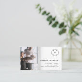 2写真ロゴQRコードパーソナルトレーナー 名刺 (スタンド正面)