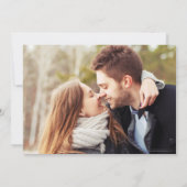 2写真ヴィンテージレッドトラック冬クリスマス セーブザデート (裏面)