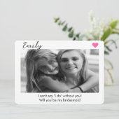 2写真付き花嫁またはメイド・オブ・オーナー（花嫁付き添い人）提案 招待状 (スタンド正面)