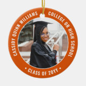 2写真卒業オエレガントレモダンンジと白 セラミックオーナメント (正面)