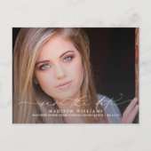 2写真卒業スモダンクリプト日付の保存 案内ポストカード (正面)