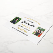 2写真卒業祝い卒業カスタム 箔招待状 (回転した状態)