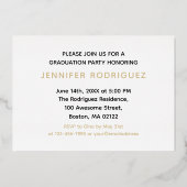 2写真卒業祝い卒業カスタム 箔招待状 (裏面)