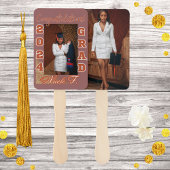 2写真卒業Maroon Redと金ゴールド ハンドファン