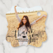 2写真卒業Thank You Black ファンシー Script フェイバータグ (裏面)