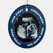 2写真妊娠のお知らせ（保護者の方） セラミックオーナメント (左)