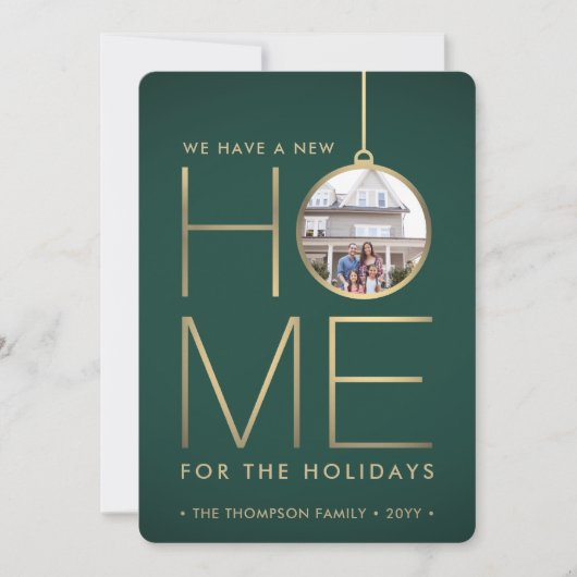 2写真新しいホームアドレス緑と金ゴールド移動 シーズンカード (正面)